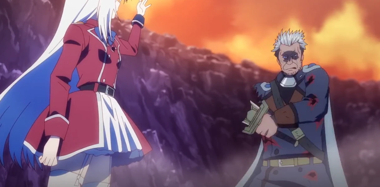 Odilon after Komari rips off his right arm and destroys his sword